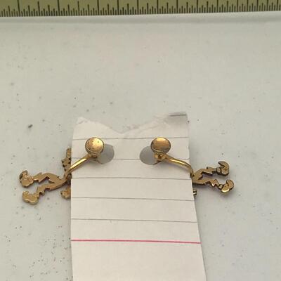 Electric Man Screw Back Earrings 