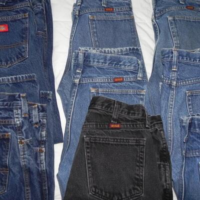 NINE PAIRS OF NAME BRAND  MENS JEANS