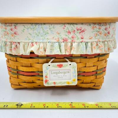 LONGABERGER 2002 â€œMOMâ€™S MEMORIESâ€ MOTHERâ€™S DAY PHOTO BASKET W/ DIVIDER AND ENVELOPE SET