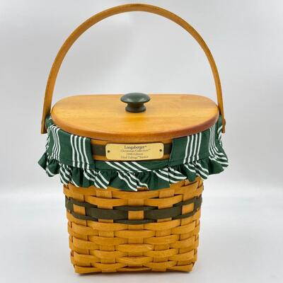 LONGABERGER 1998 CHRISTMAS COLLECTION â€œGLAD TIDINGSâ€ BASKET W/LID