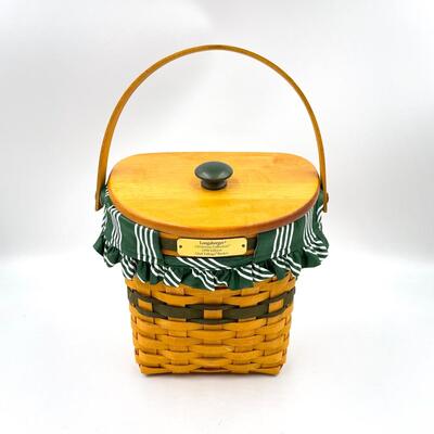 LONGABERGER 1998 CHRISTMAS COLLECTION â€œGLAD TIDINGSâ€ BASKET W/LID