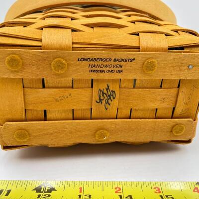 LONGABERGER 1998 CHRISTMAS COLLECTION â€œGLAD TIDINGSâ€ BASKET W/LID