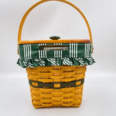 LONGABERGER 1998 CHRISTMAS COLLECTION â€œGLAD TIDINGSâ€ BASKET W/LID
