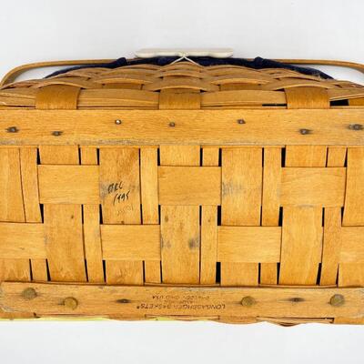 LONGABERGER 1995 â€œGIVE THE DOG A BONEâ€ DOUBLE HANDLED BASKET