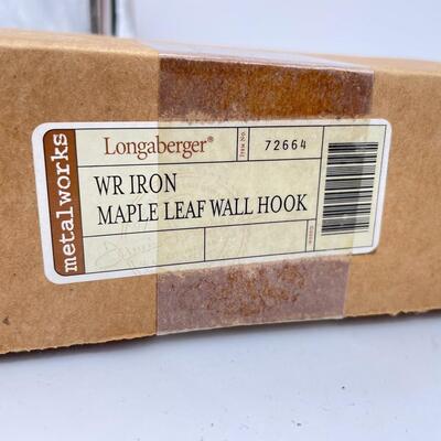 LONGABERGER WROUGHT IRON MAPLE LEAF WALL HOOK
