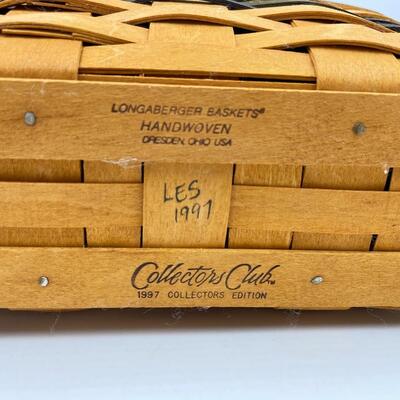 LONGABERGER 1997 COLLECTORâ€™S CLUB RECTANGULAR BASKET