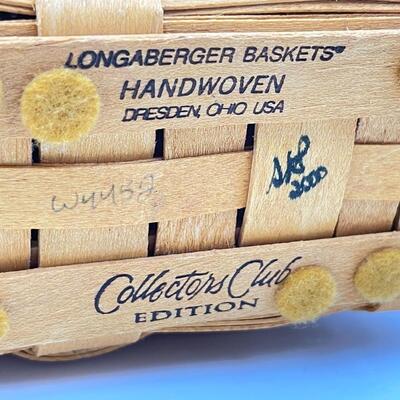 LONGABERGER 2000 COLLECTORâ€™S CLUB SMALL SADDLEBROOK BASKET PURSE 