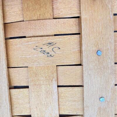 LONGABERGER 2000 NOTE PAL BASKET W/LID