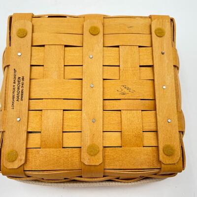 LONGABERGER 2000 NOTE PAL BASKET W/LID