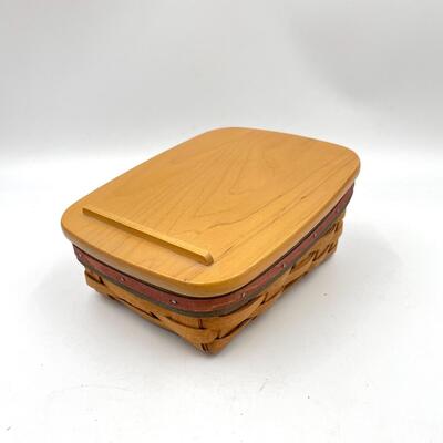 LONGABERGER 1992 â€œNOTE PALâ€ BASKET W/ LID