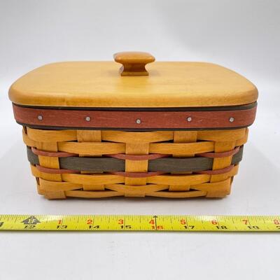 LONGABERGER 1996 FATHERâ€™S DAY ADDRESS BASKET W/LID
