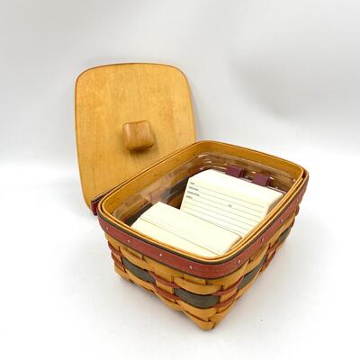 LONGABERGER 1996 FATHERâ€™S DAY ADDRESS BASKET W/LID