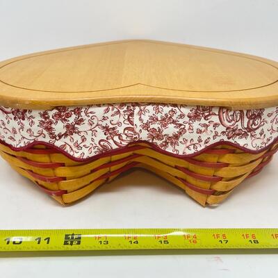 LONGABERGER 1999 LARGE â€œLOVE LETTERSâ€ SWEETHEART BASKET