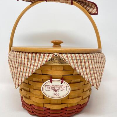 LONGABERGER 1999 COLLECTORâ€™S CLUB HOMESTEAD BASKET W/LID
