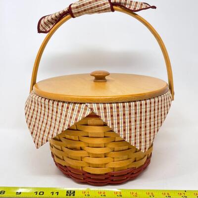 LONGABERGER 1999 COLLECTORâ€™S CLUB HOMESTEAD BASKET W/LID
