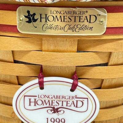 LONGABERGER 1999 COLLECTORâ€™S CLUB HOMESTEAD BASKET W/LID