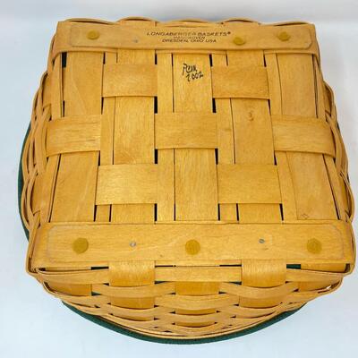 LONGABERGER 2002 LARGE ROUND BASKET W/LID