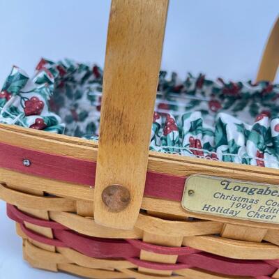 LONGABERGER 1996 â€œHOLIDAY CHEERâ€ CHRISTMAS COLLECTIONS BASKET