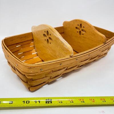 LONGABERGER 1992 BREAD BASKET W/ 2 DIVIDERS