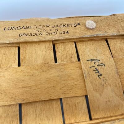 LONGABERGER 1992 BREAD BASKET W/ 2 DIVIDERS