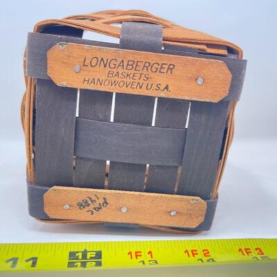 LONGABERGER 1988 BLACK & BROWN SMALL BASKET