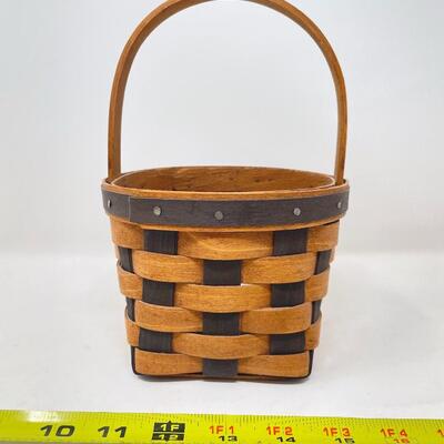 LONGABERGER 1988 BLACK & BROWN SMALL BASKET