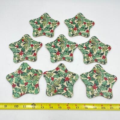 LONGABERGER 2001 TREE TRIMMING â€œTWINKLE TWINKLEâ€ STAR BASKET & 8 COASTERS