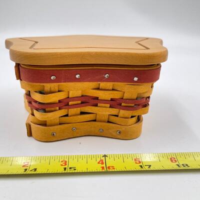 LONGABERGER 2001 TREE TRIMMING â€œTWINKLE TWINKLEâ€ STAR BASKET & 8 COASTERS