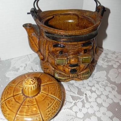 VINTAGE COOKIE JAR-FIRE KING-MADE IN USA POTTERY-VINTAGE KETTLE