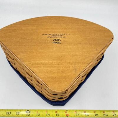 LONGABERGER 2002 CORNER BASKET W/ LID