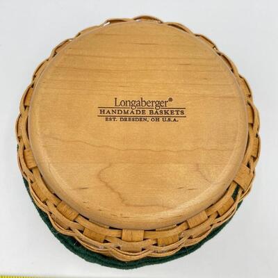 LONGABERGER COASTER BASKET AND 4 COASTERS