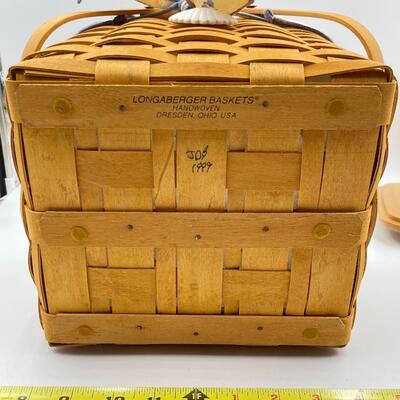 LONGABERGER 1999 GOOD OL SUMMERTIME â€œSEASHELLâ€ BASKET W/ LID #2