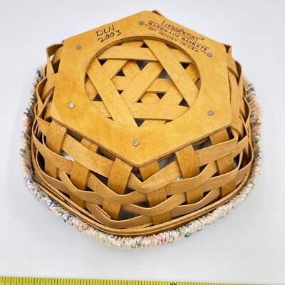 LONGABERGER 2003 â€œSAGEâ€ BASKET W/ LID