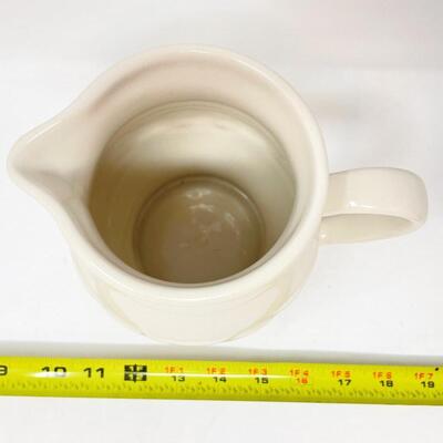 LONGABERGER POTTERY WOVEN TRADITIONS SMALL IVORY PITCHER