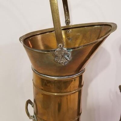 Lot #25  Pair of solid brass scuttles