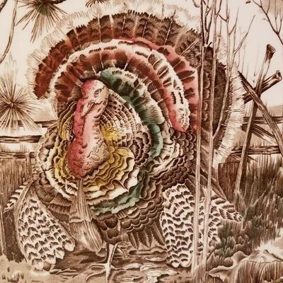 Lot #30  Large Thanksgiving Platter "His Majesty"
