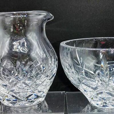 #91 Signed Crystal Sugar/Creamer Bowl & More