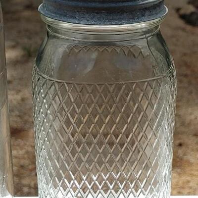 #94 (13) Vintage Mason Jars Blue & Clear