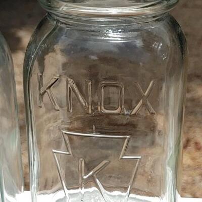 #94 (13) Vintage Mason Jars Blue & Clear