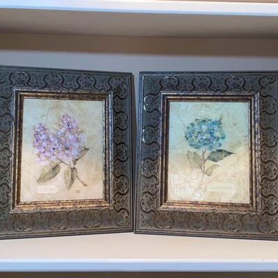 #99 Set Of (4) Stunning Floral Wall Art 