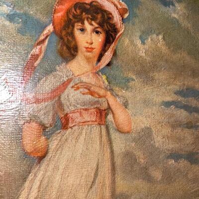 #100 (PR) Vintage Framed Pinkie & Blue Boy 