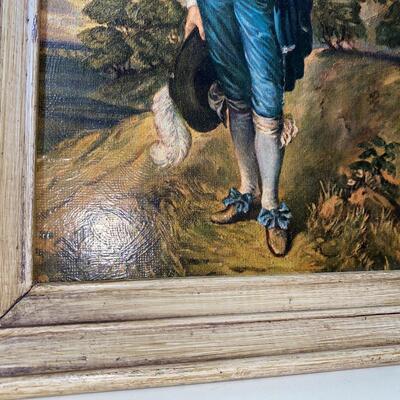 #100 (PR) Vintage Framed Pinkie & Blue Boy 