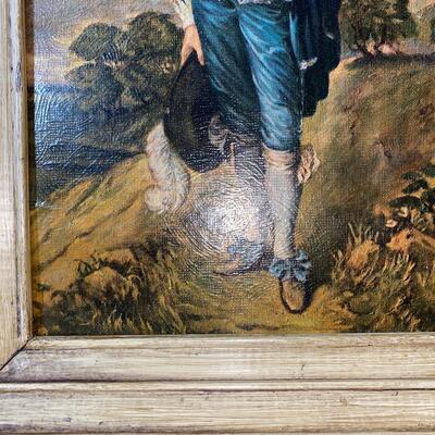#100 (PR) Vintage Framed Pinkie & Blue Boy 