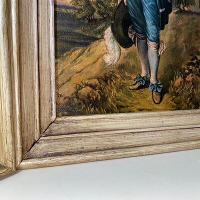 #100 (PR) Vintage Framed Pinkie & Blue Boy 