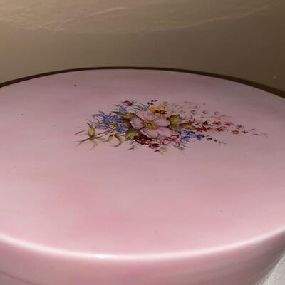 #101 Vintage Pink Ceramic Vanity Boxes 