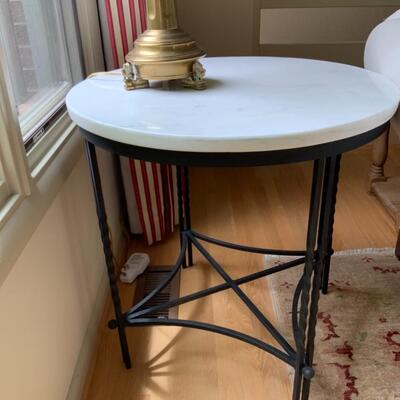 Travertine Stone Round End Table