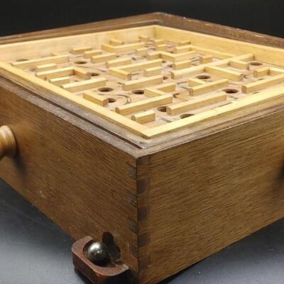 #102 Hand Made Wooden Labyrinth Puzzle
