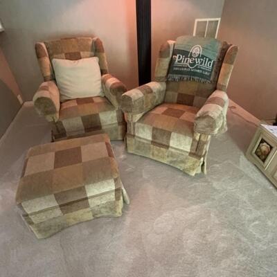 Lee Industries Rocking Chair with One Ottaman