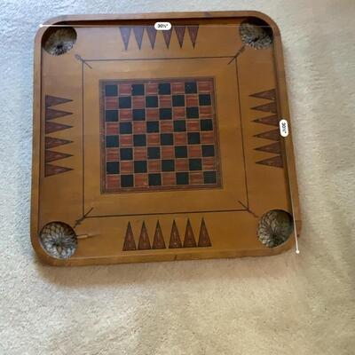 CARROM COMPANY Double side game board CHECKERS/Flags of Nations