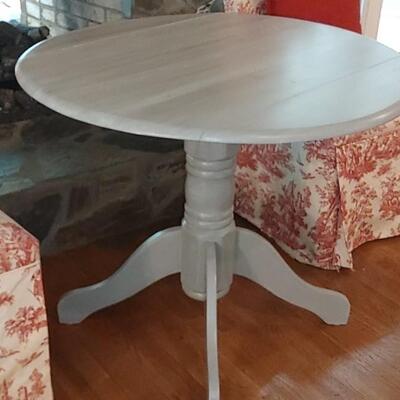 #107 Antique Drop Leaf Table Farm House Grey 